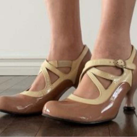 John Fluevog Shoes - John Fluevog Bellevue Pearl Hart criss-crossed Mary Jane heels